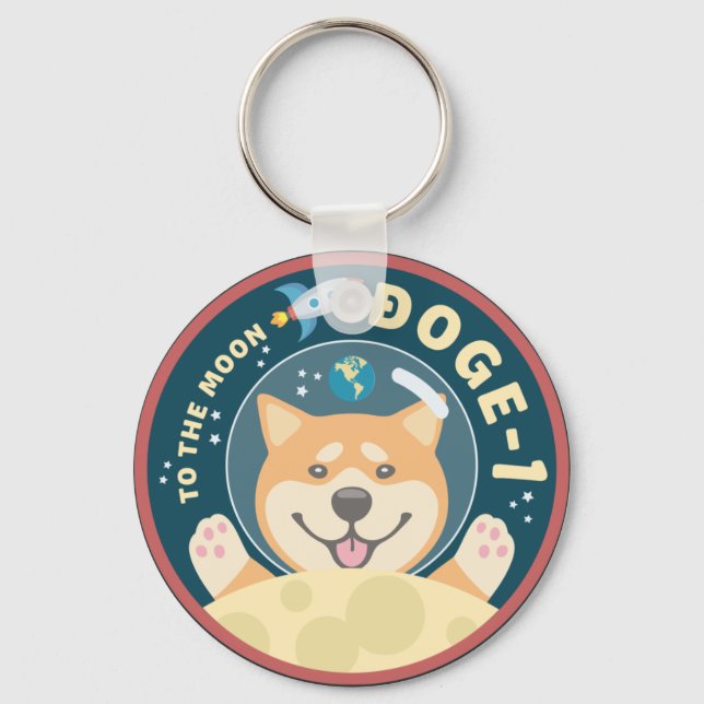 Llavero Doge 1 Moon Mission Patch  Button (Anverso)