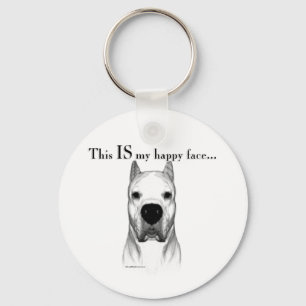 Llavero Dogo Argentino Happy Face