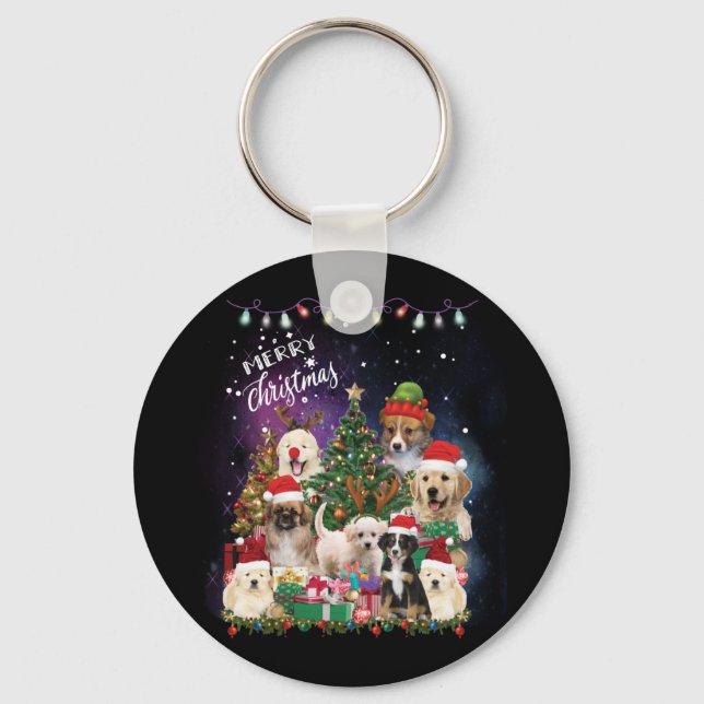 Llavero Dogs Feliz Navidad (Anverso)