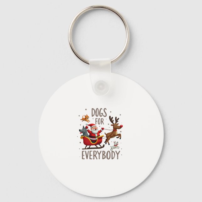 Llavero Dogs For Everybody Santa Funny Christmas Xmas (1) (Anverso)