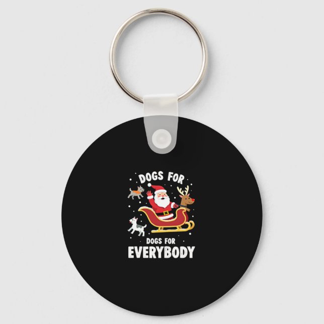 Llavero Dogs For Everybody Santa Funny Christmas Xmas (1) (Anverso)