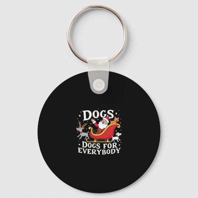 Llavero Dogs For Everybody Santa Funny Christmas Xmas (2) (Anverso)
