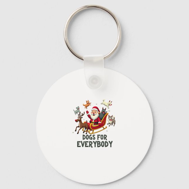 Llavero Dogs For Everybody Santa Funny Christmas Xmas (3) (Anverso)