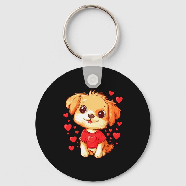 Llavero Dogs Lover Heart Girls Puppy Valentine S Day Women (Anverso)