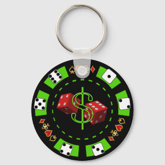 LLAVERO DOLLARS AND DICE POKER CHIP