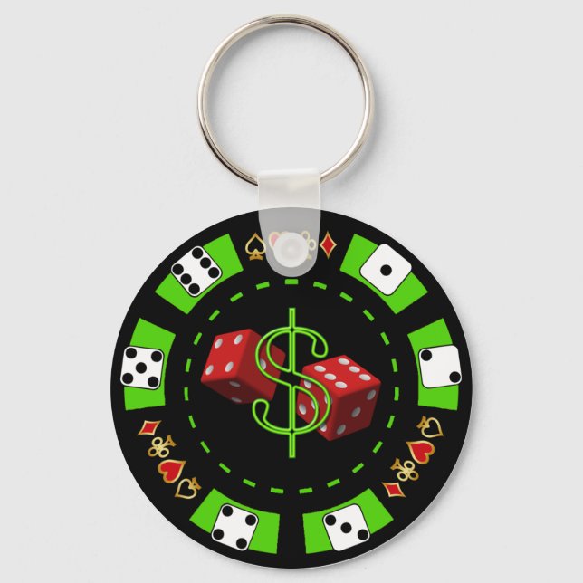 LLAVERO DOLLARS AND DICE POKER CHIP (Anverso)