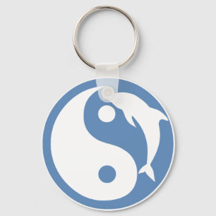 Llavero Dolphin Yin Yang Keychain