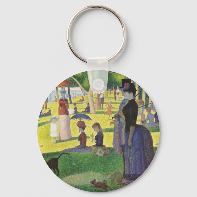 Llavero Domingo en La Grande Jatte por Georges Seurat (Anverso)