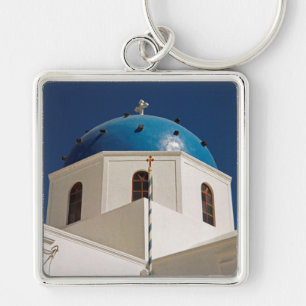 Llavero Domo azul, Santorini, Grecia