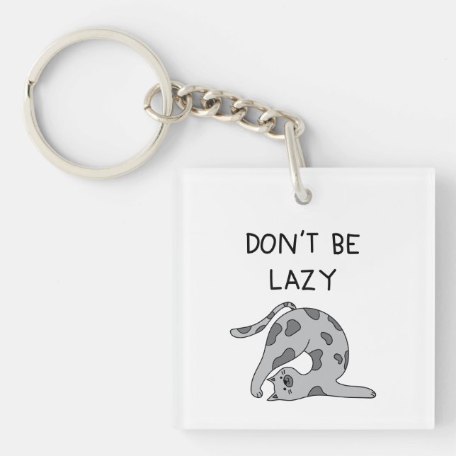 Llavero Don’t Be Lazy Yoga Cat (Frente)