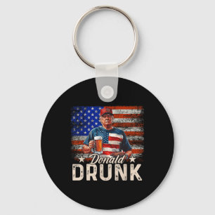 Llavero Donald Drunk Trump Bebe Cerveza 4 De Julio Estadou