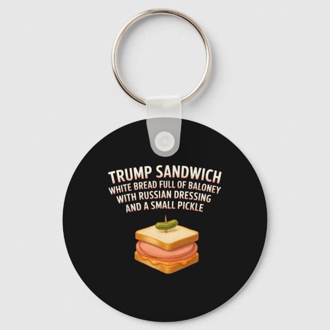 Llavero Donald, gracioso Rótulo anti sandwich de Trump (Anverso)