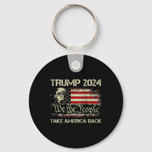 Llavero Donald Trump 2024 recuperó la bandera estadouniden