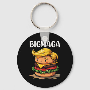 Llavero Donald Trump Divertido Preparando Hamburguesa de P