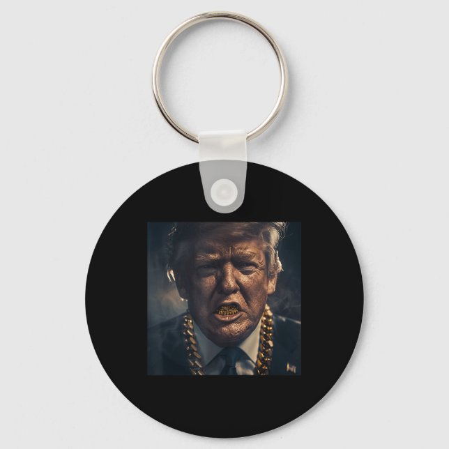 Llavero Donald Trump Gold Grillz (Anverso)