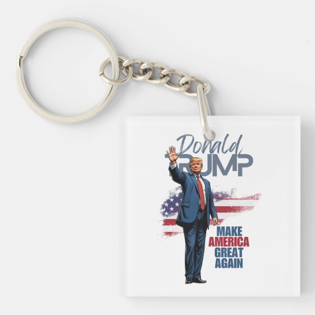 Llavero Donald Trump hace de Estados Unidos un gran keycha (Frente)