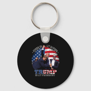 Llavero Donald Trump Lucha Jesús Es Mi Salvador Trump Es M