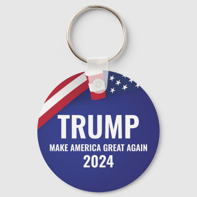 Llavero Donald Trump para la presidencia 2024 (Anverso)