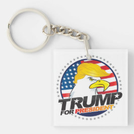Llavero Donald Trump para presidente Eagle Hair Keychain