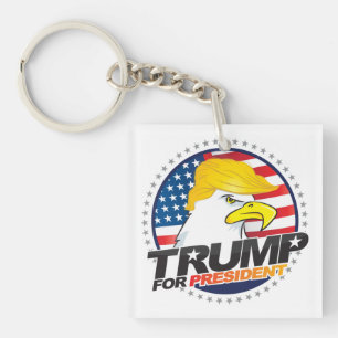 Llavero Donald Trump para presidente Eagle Hair Keychain