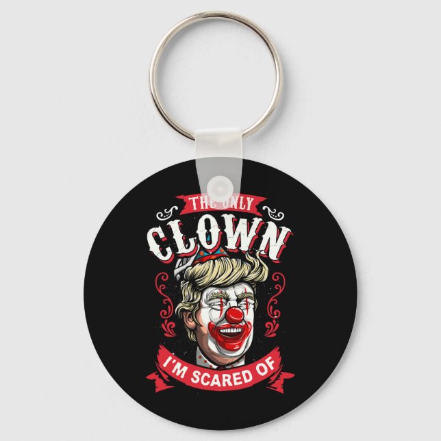 Llavero Donald Trump Payaso gracioso de camiseta se resist (Anverso)