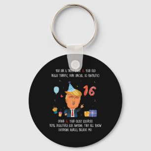 Llavero Donald Trump Presidente Divertido Cumpleaños 16 Tr