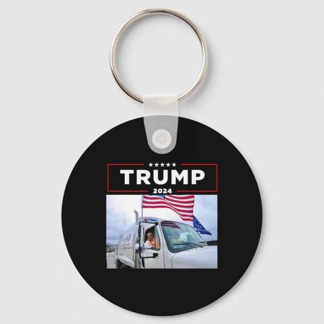 Llavero Donald Trump viaja en basura camiseta (Anverso)