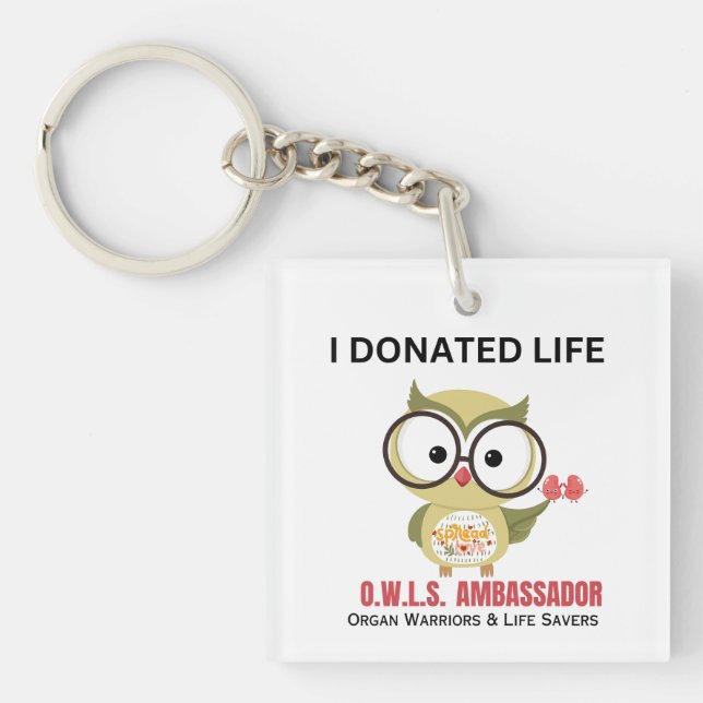 LLAVERO DONANTE DE ÓRGANOS KEYCHAIN - DONÉ LA VIDA (Frente)