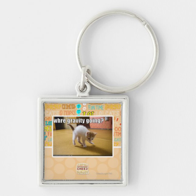 Llavero ¿Dónde el ir de la gravedad? (Frente)