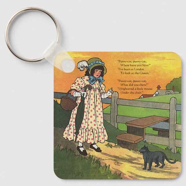 Llavero ¿Dónde has estado? Madre Rhyme de oca (Anverso)