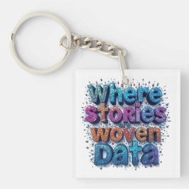 Llavero Donde las historias tejen datos