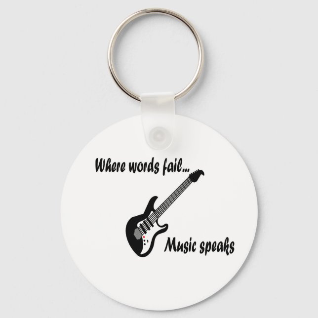 Llavero Donde las palabras fallan, la música habla (Anverso)