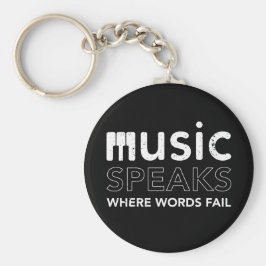 Llavero Donde las palabras fallan la música se cita con la