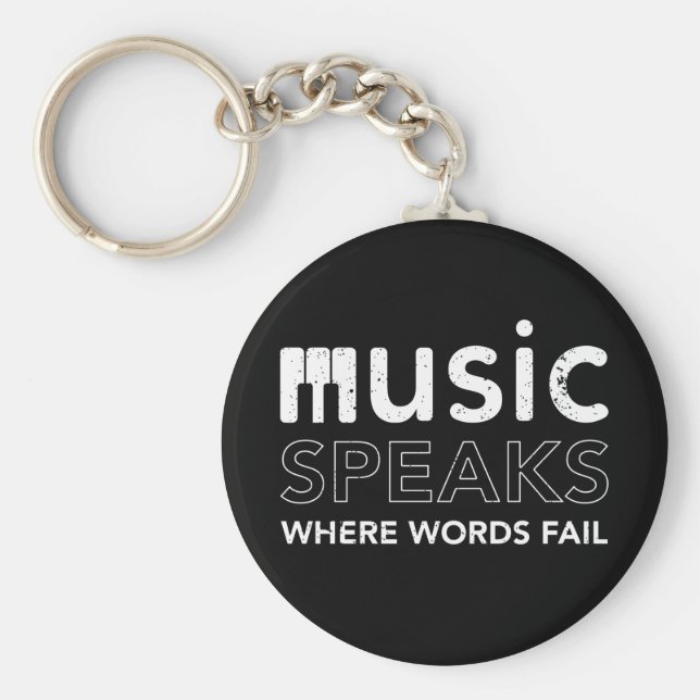 Llavero Donde las palabras fallan la música se cita con la (Frente)