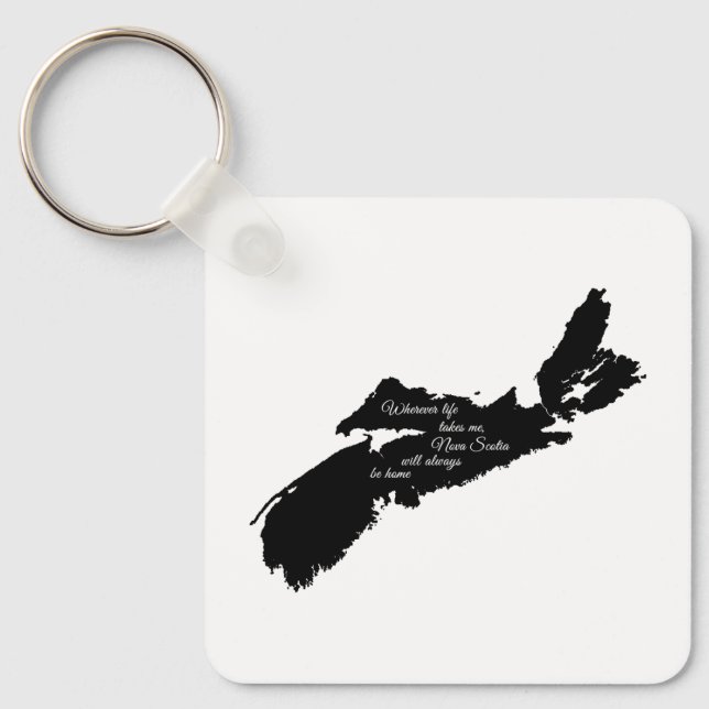 Llavero Donde sea que sea la vida - Nueva Escocia siempre  (Anverso)