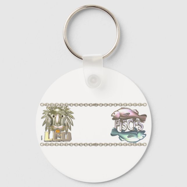 Llavero Dones de amistad de Valxart Leo Pisces zodiac (Anverso)