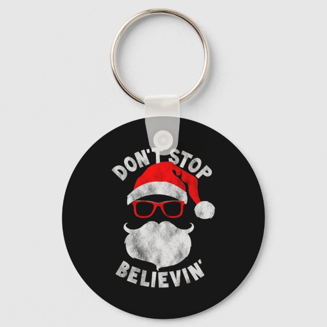 Llavero Don't Stop Believing Shades Santa Christmas Tee Lo (Anverso)