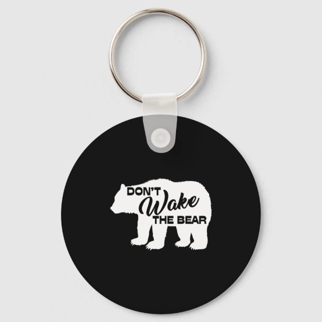Llavero Don't Wake The Bear Funny Bear Silhouette Graphic  (Anverso)