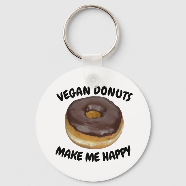 LLAVERO DONUT VEGANO ME HACE FELIZ (Anverso)