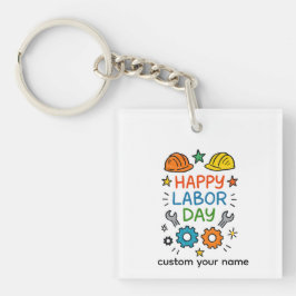 Llavero Doodle Divertido Día del Trabajo