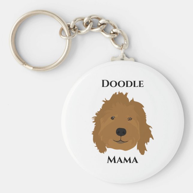 Llavero Doodle Mama Goldendoodle (Frente)
