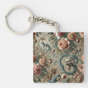 Llavero Doom habitable - Diseño floral gótico victoriano