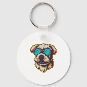 LLAVERO DORABLE D O G CON VIDRIO SOLAR