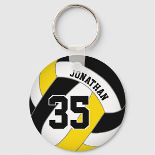 Llavero dorado negro jersey número voleibol