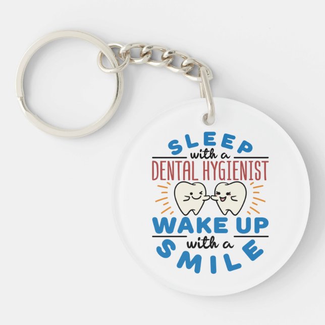 Llavero Dormir con una sonrisa higiénica dental (Frente)