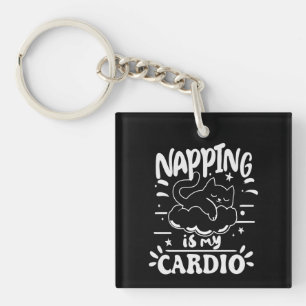 Llavero Dormir La Siesta Es Mi Cardio Diseño Divertido De 