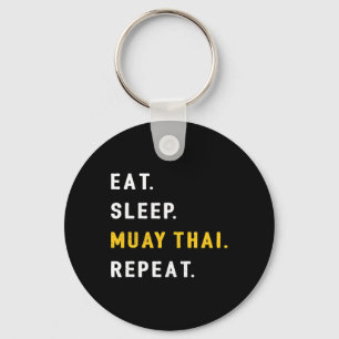 Llavero Dormir Muay Thai Divertido Mma Kickboxing Comer
