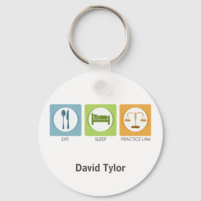 Llavero Dormir, practicar la ley (Anverso)