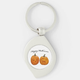 Llavero Dos calabazas Feliz Halloween