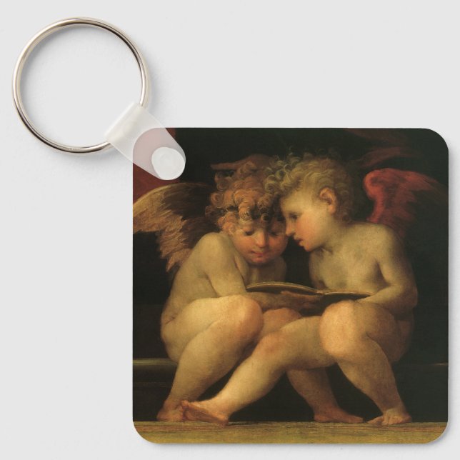 Llavero Dos cherubres leyendo por Rosso Fiorentino, ángele (Anverso)
